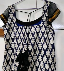 Embellished Navy Blue Kurta