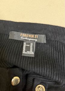 forever 21 Black  Ribbed bodysuit