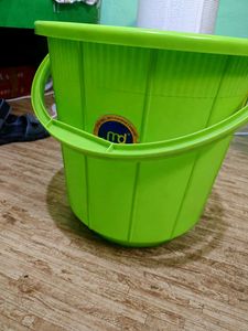 Green Plastic Bucket with Handle