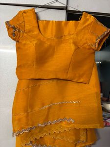 Vibrant Yellow Saree with Embellished Border