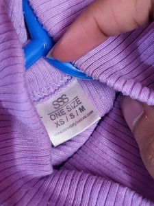 Lilac Mock Neck Sleeveless Top