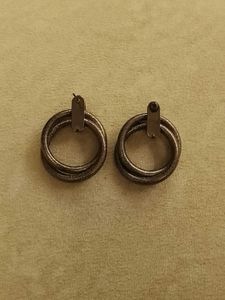 2PAIR Chunky Hoop Dangle Earrings