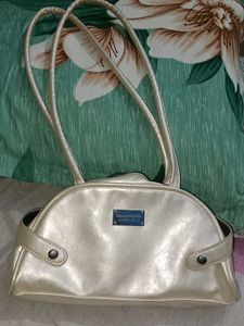 Cream Patent Handbag