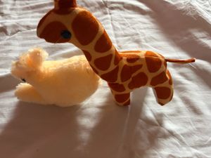Stuffed Giraffe and Bunny Toys
