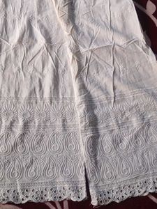 Elegant Peach Chikankari Kurta &amp; Palazzo Set