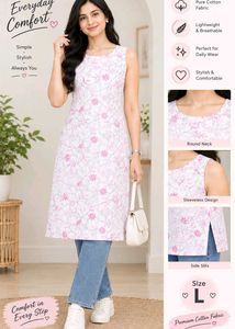 Pretty Floral Sleeveless Dress