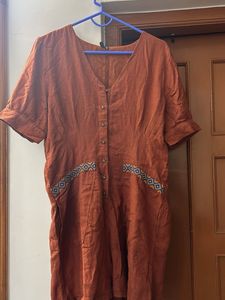 Stylish Rust Orange Jumpsuit