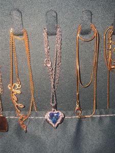 Heart-Shaped Blue Gem Necklace
