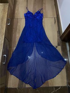Sheer Blue silk drss