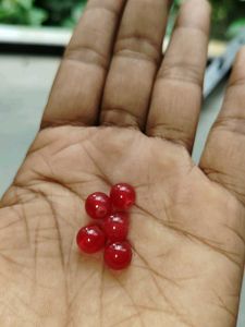 Red Beads for Jewelry Making (90 pieces)
