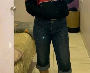 Vintage Wash Denim Capris