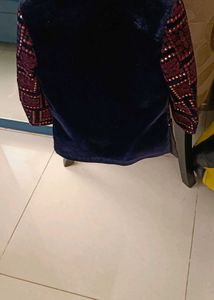 Elegant Embroidered Velvet Boy Party Jacket