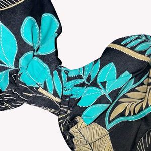 Tropical Print Bikini Top