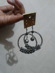 Oxidized Jhumka Earrings