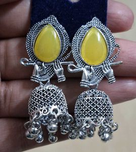 Combo of 4 Oxidized Silver Jhumka Earrings - SAJKE