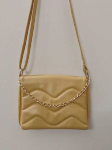 Quilted Yellow Sling Bag
