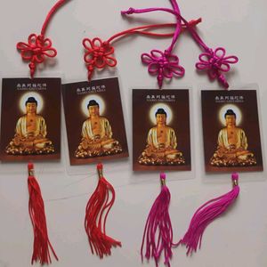 Buddha Pendant Charms with Tassels - 11 nos