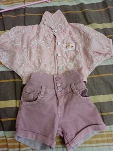 Cute Pink Shorts & Top Set