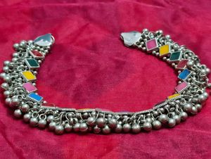 Boho Multicolor Anklet with Bells