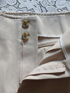 Vintage Beige High-Waisted Pants