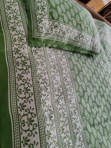 Green handblock Bedsheet