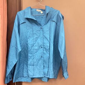 Stylish Blue Full Sleeve Shirt