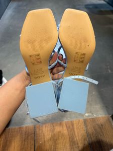 ALDO blue block heels