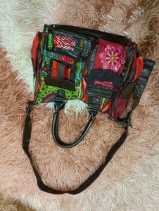 Unique Desigual Patchwork Shoulder Bag