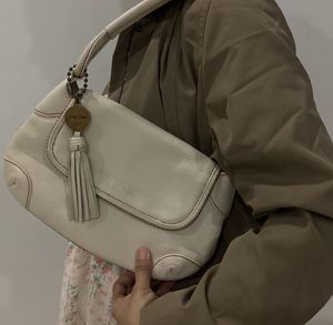 Anne Klein White Leather Shoulder Bag