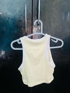 Yellow Graphic Crop Top