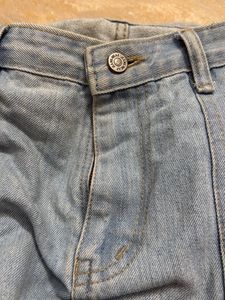 Men Light Wash Cargo Jeans