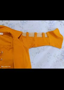 Mustard Colour Shrug And Top