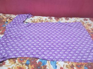 Vibrant Purple Printed Kurta