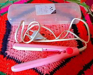 Mini Pink Hair Straightener