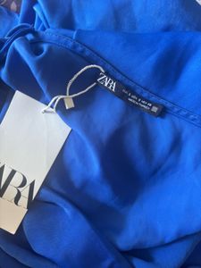 Zara Blue Satin Dress