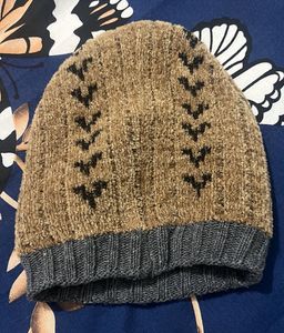 Brown &amp; Charcoal Knitted Beanie Hat – Warm, Soft &amp;
