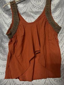 Boho Crochet Trim Tank Top