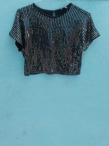 Sparkling Sequin Crop Top