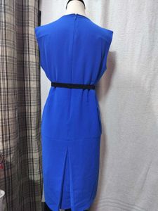 Chic Blue Sleeveless Dress
