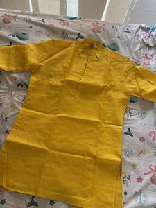 Yellow Cotton Kurta