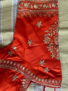 Stunning Orange Embroidered Blouse