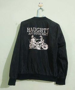 Stylish Black Bomber Jacket