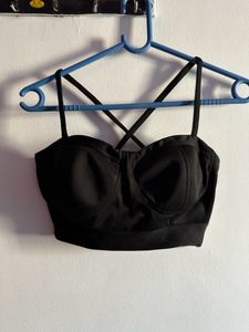 Black Sweetheart Neckline Bralette