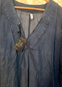 Chic Denim V-Neck Dress