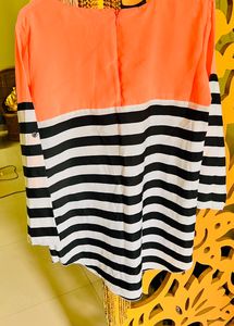 Color Block Striped Blouse