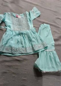 New Cute Pink Pleated Skirt and Top Set