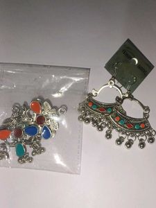 combo Boho Multi-Color Stone Earrings