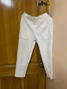 Beige Casual Pants