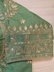 Embroidered Sabyasachi Green Blouse