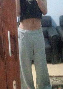 grey baggy sweatpants